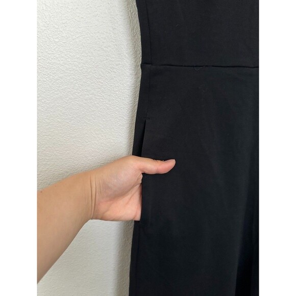 Eileen Fisher Stretch Jersey Knit Wide Leg V-Neck Jumpsuit Women's Large - Picture 4 of 10